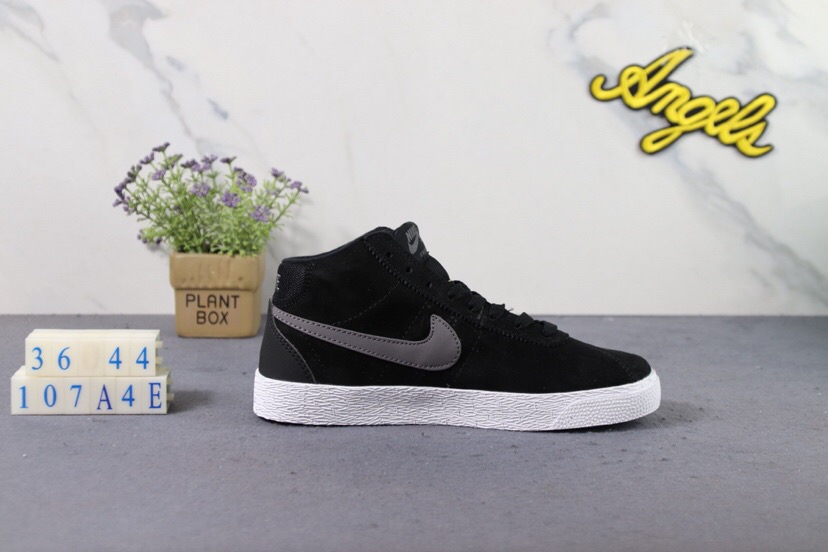 Nike SB Bruin Hi Black Silver White Shoes - Click Image to Close